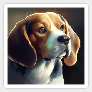 Beagle Dog Art Sticker